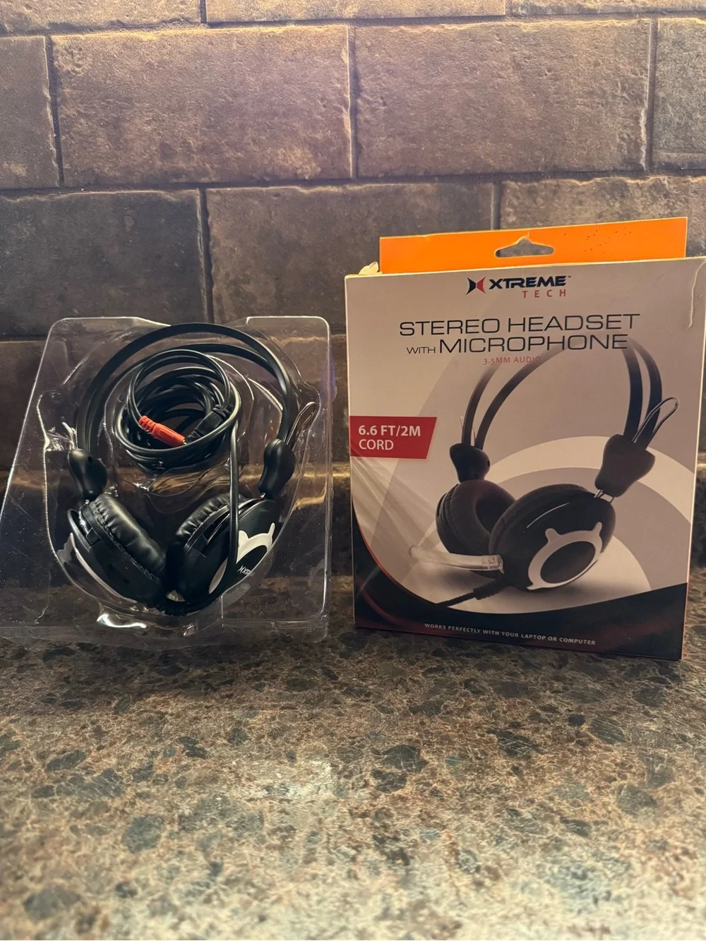 Black Stereo Headset with Microphone